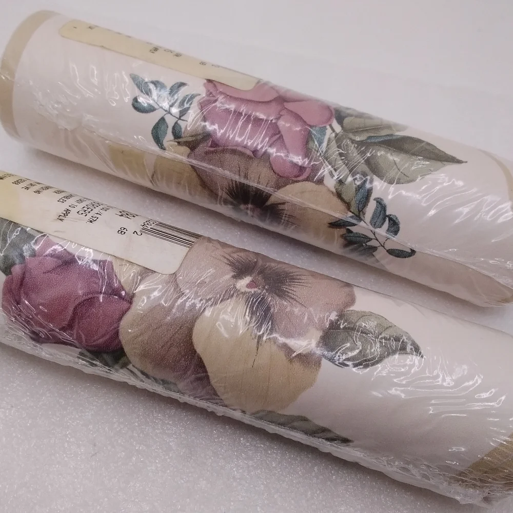Lot of 2 BREWSTER Wallcovering Floral Laser Cut BORDER Pre-pasted, 6.75